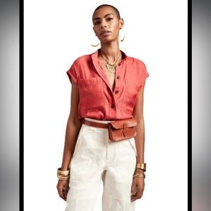 NWT Banana Republic Sleeveless Shirt - Passion Punch